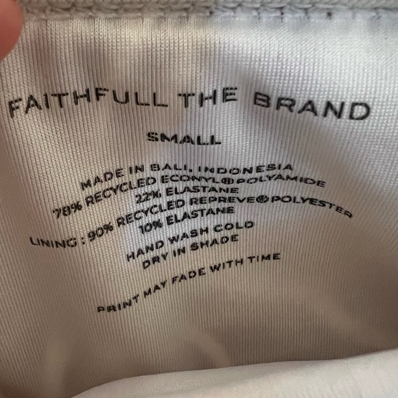 Faithfull the Brand Marae Strapless Printed Stretch-ECONYL® Swimsuit - Picture 6 of 6